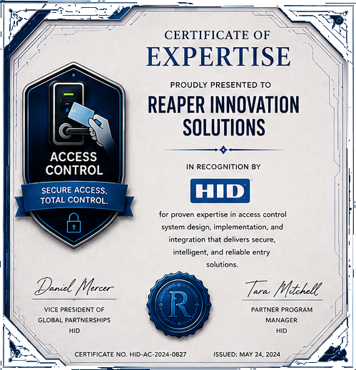 Access Control certificate of expertise