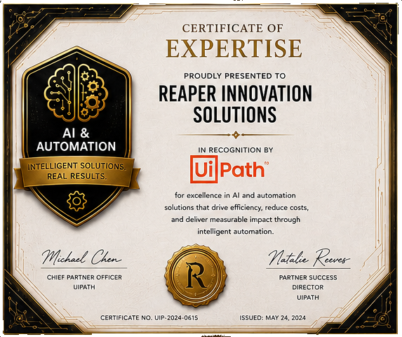 AI & Automation certificate of expertise